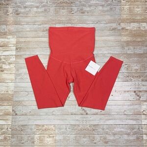 Beyond Yoga Spacedye Love the Bump Midi Crop Maternity Legging Size S NWT Coral